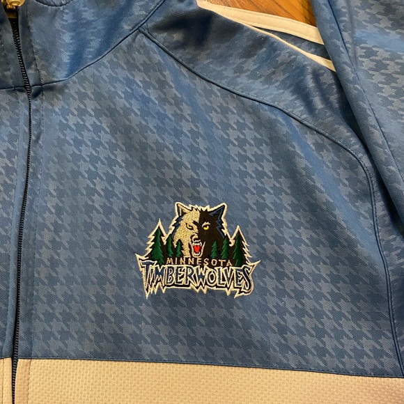 Vintage Adidas NBA Minnesota Timberwolves Warm up jacket Men’s Size Large/XL - Picture 3 of 5